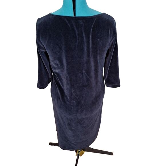 Vintage Doncaster Stretch Velour Shift Dress w/ Zipper Goth Women Size 1X - Picture 6 of 7